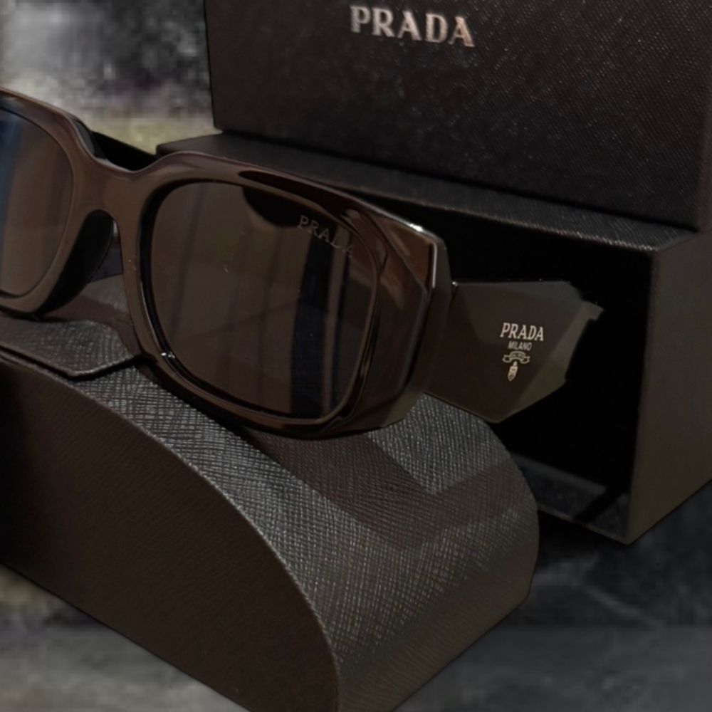 Prada Black Rectangular Sunglasses - Prada - image 3